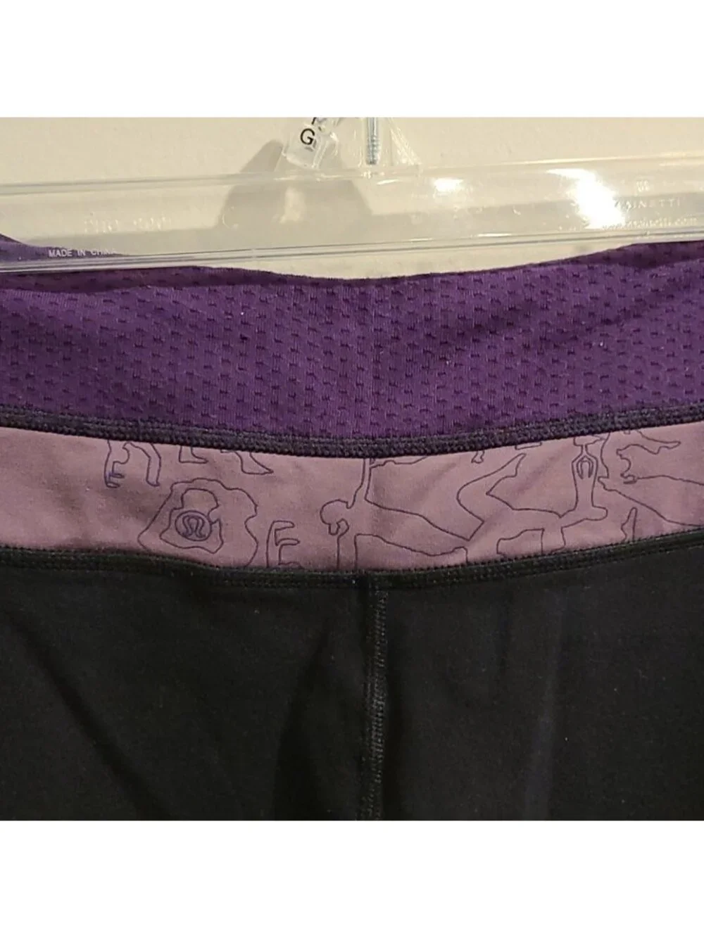 Lululemon blk/purple lux front/luon back l…